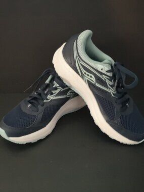 Saucony Cohesion 14 Ladies Size 6 Navy & Light Blue Running Sneakers
